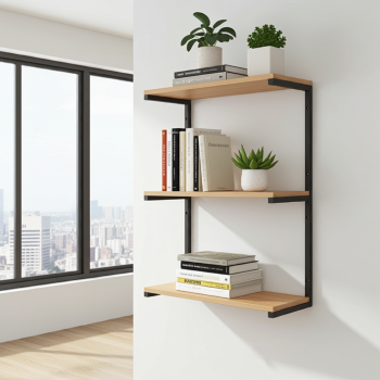 Wspornik półki potrójny 60 x 20cm